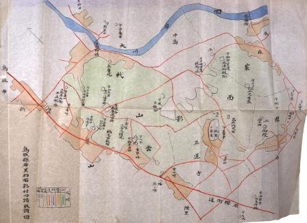 宮内庁が面影村の長慶天皇陵を調査したときの図面の写真