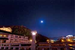 三朝温泉の夜空の写真