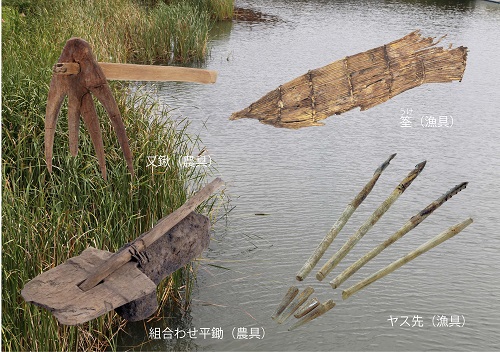 農具と川や潟湖で使った漁具
