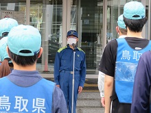 鳥取県職員災害応援隊出発式2