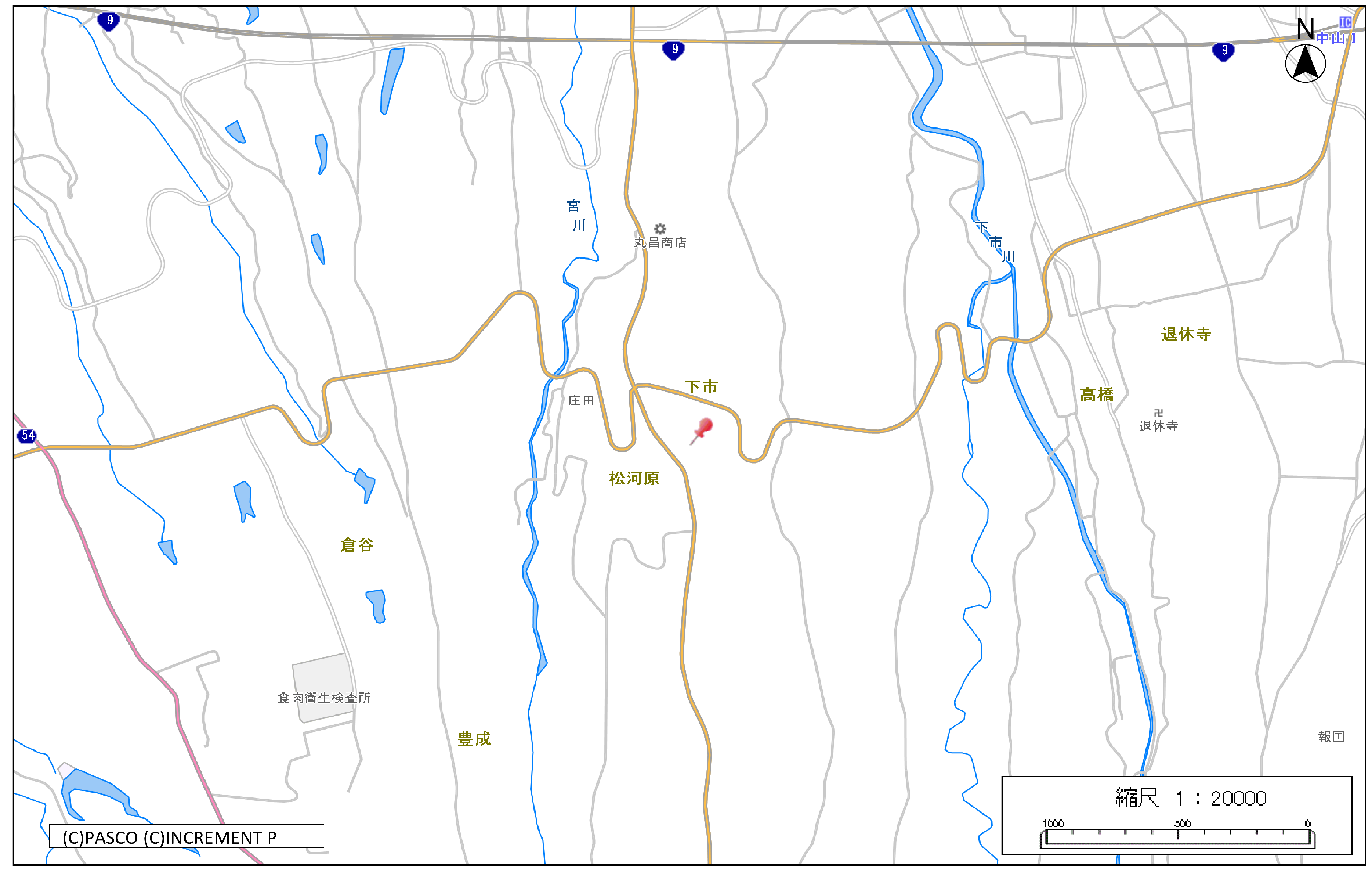 林之峯工業団地の周辺地図