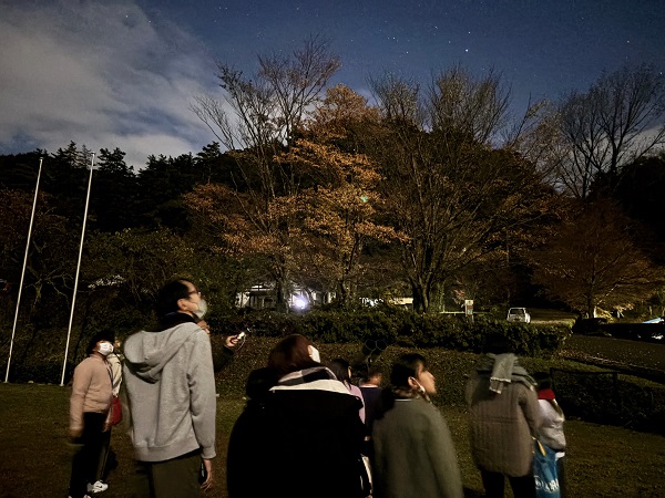 星空観察の様子