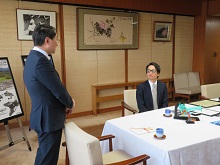 株式会社タグチ工業からの企業版ふるさと納税を活用した「とっとり産業未来フェス」への寄附に対する感謝状贈呈式1