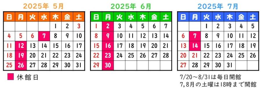 開館スケジュール