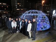 KAIKEテラス1周年記念風車オブジェ点灯式2