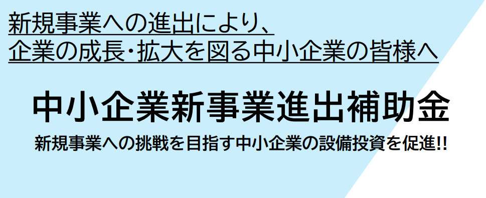 中小企業新事業進出補助金の画像