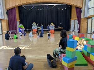 避難行動の説明会場