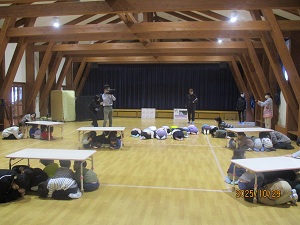 園児が避難行動を取る状況