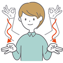 雪の手話のイラスト2