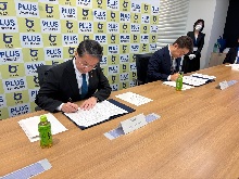 プラス株式会社ジョインテックスカンパニーとの災害時における生活関連物資の調達に関する協定締結式1