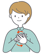 桜の手話のイラスト1