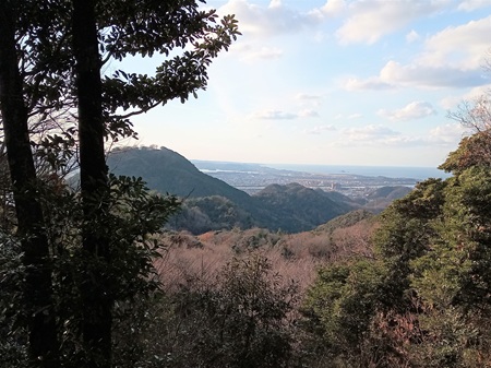 太閤ヶ平から見た鳥取城ほか