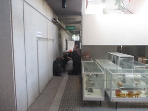 来館者の避難行動