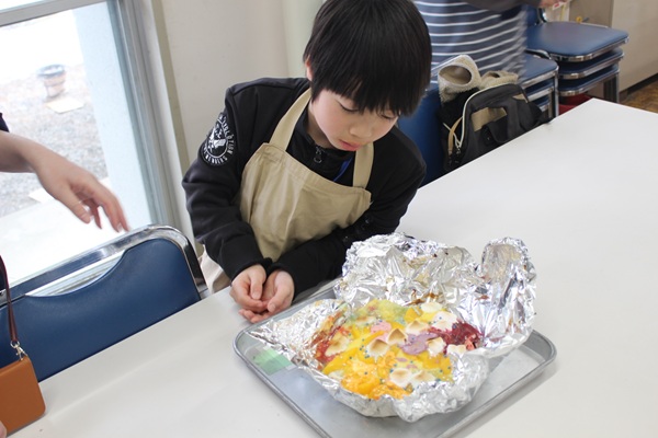 トッピングの様子