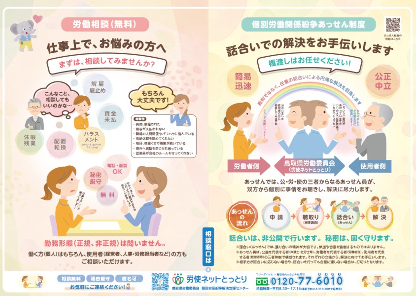 鳥取県労働委員会のパンフレット１