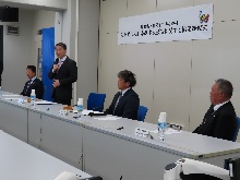 有限会社寺谷建材との災害時における給水支援等に関する協定締結式1