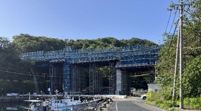 いさりび橋　上部工施工時写真
