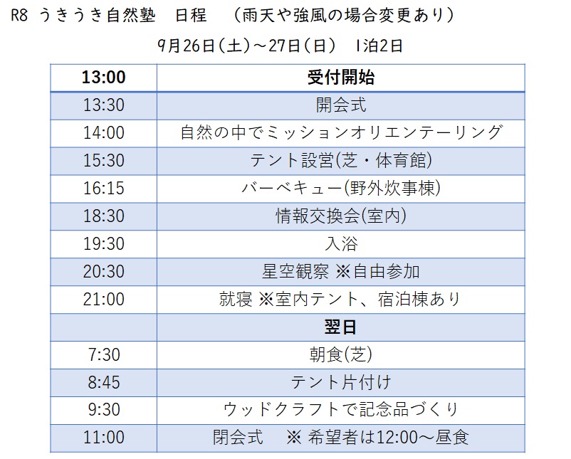 スケジュール