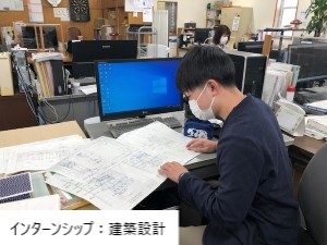 設計事務所における設計としてのインターンシップの様子