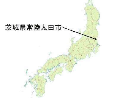茨城県常陸太田市位置の図
