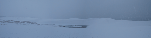 12月12日朝の砂丘 雪景色