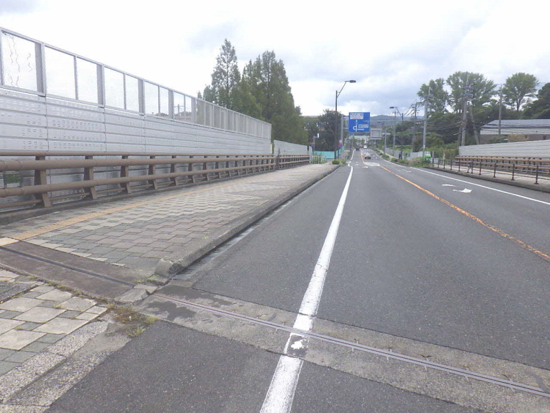 湖山町南　横断防止柵設置前