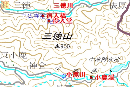 三徳山周辺地図